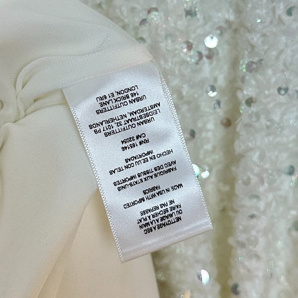 HELSI Leslie Strapless Sequin Column Midi Dress in White Size Large NWT - Picture 12 of 15